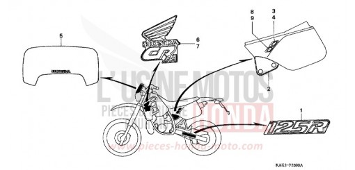 RAYURE/MARQUE (1) CRM125RL de 1990